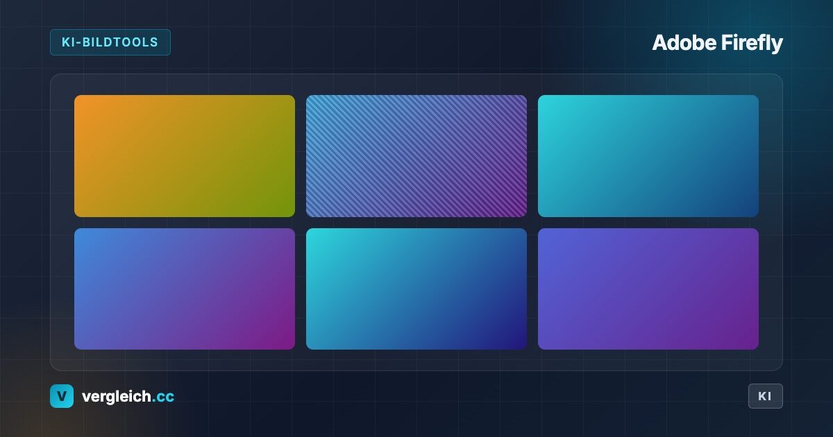 Adobe Firefly, KI-Bildtools: stilisierte Bildbearbeitung, KI-generierte Grafik | vergleich.cc