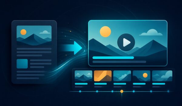 Illustration zum Testbericht über Lumen5, Kategorie KI-Video | vergleich.cc