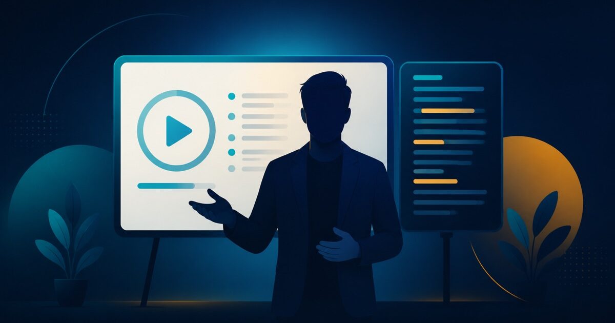 Illustration zum Testbericht über Synthesia, Kategorie KI-Video | vergleich.cc