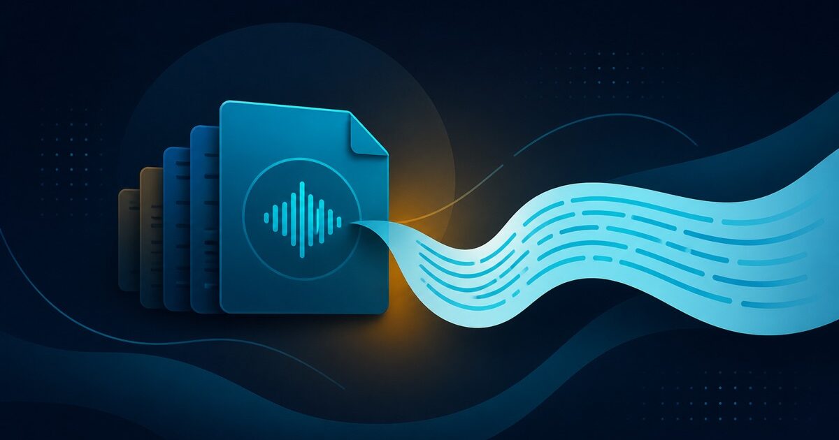 Illustration zum Testbericht über TurboScribe, Kategorie KI-Produktivität | vergleich.cc
