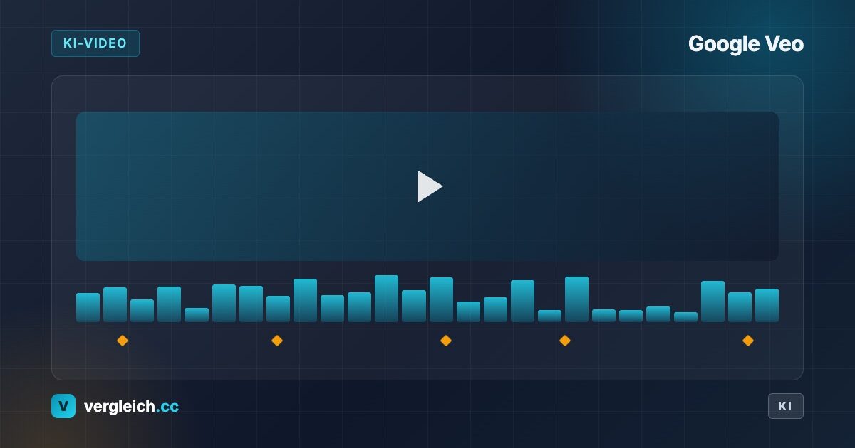 Google Veo, KI-Video: stilisierte Videobearbeitung, KI-generierte Grafik | vergleich.cc