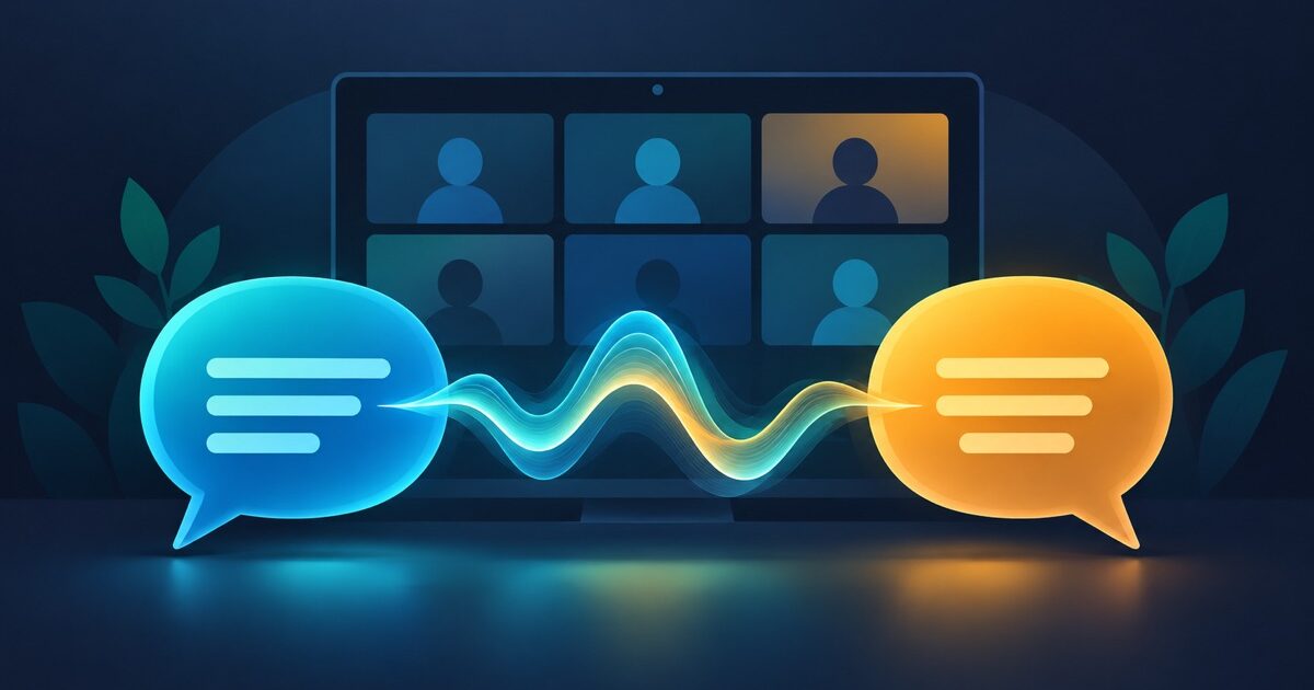 Illustration zum Magazinbeitrag DeepL Voice übersetzt Meetings jetzt mit deiner eigenen Stimme, Kategorie Magazin | vergleich.cc